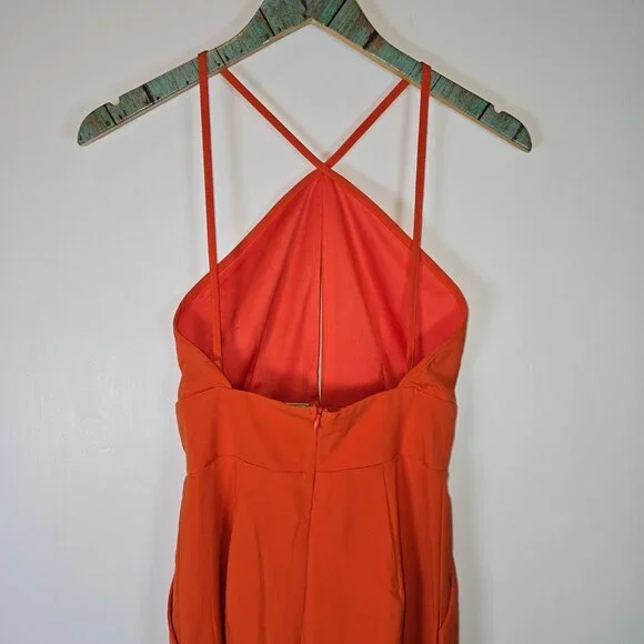 Missguided Orange Halter Jumpsuit - Picture 7 of 10